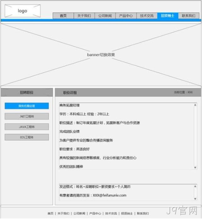 网站原型图