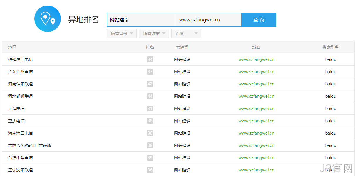 网站建设异地查询