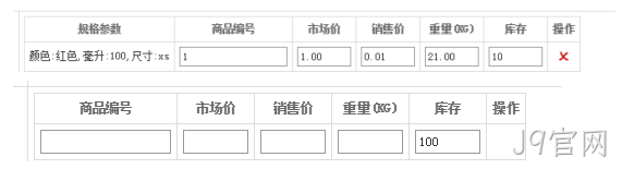 商品规格